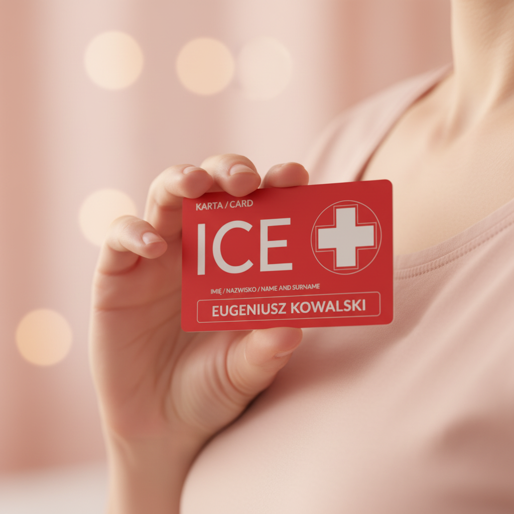 Karta ICE serce — dane ratunkowe zawsze przy sobie, poczucie bezpieczeństwa