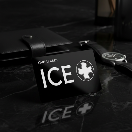 Karta ICE QR Pro - bez świecących krawędzi