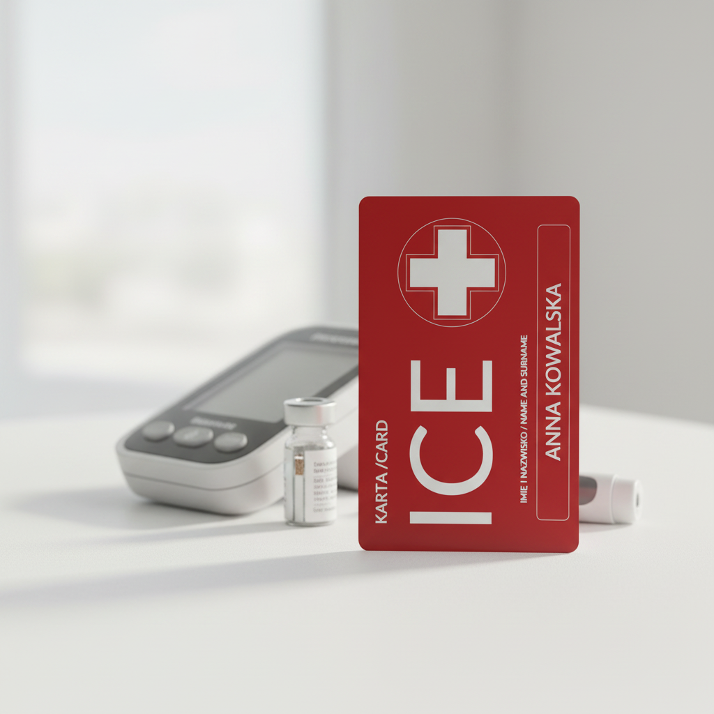 Karta ICE z glukometrem