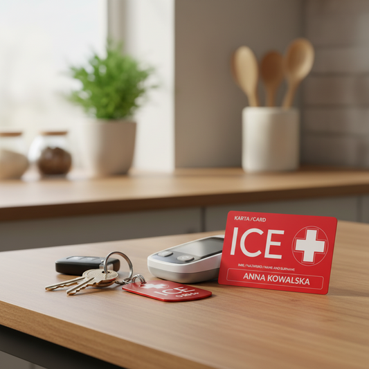ICECARD Cukrzyca + Brelok ICE – zestaw dla osoby z cukrzycą