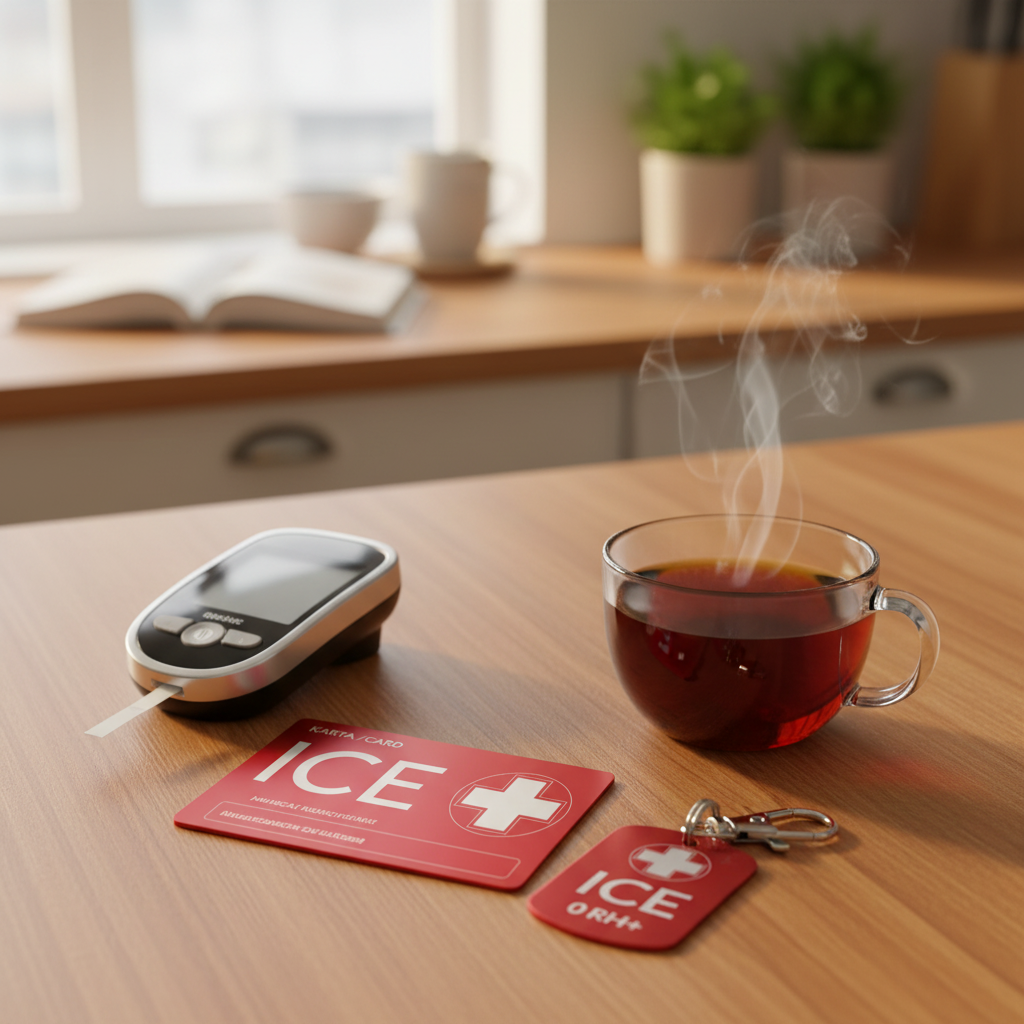 ICECARD Cukrzyca + Brelok ICE – zestaw dla osoby z cukrzycą